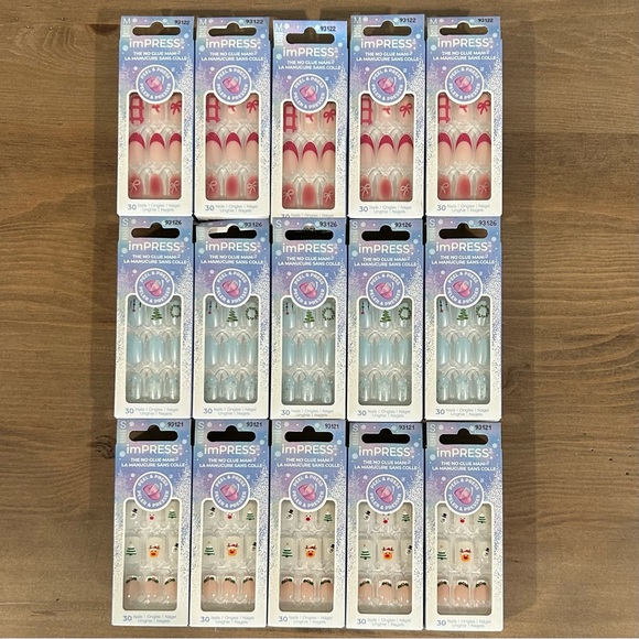 Bundle of 15 imPRESS peel n press nail sets Christmas/holiday themed - Picture 1 of 3